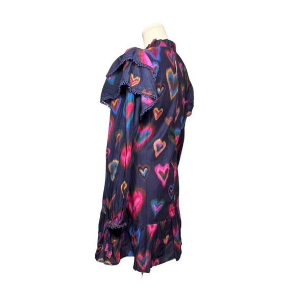 NWOT FARM Rio Multi-Color Heart Mini Dress with Beautiful Detailing (XS) - Picture 11 of 16